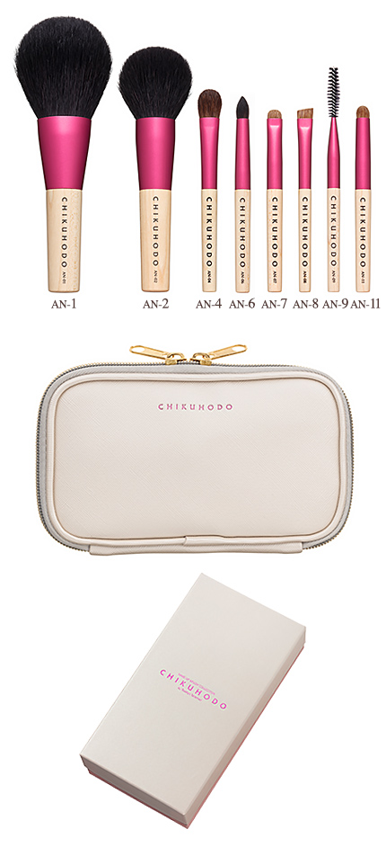 Anneシリーズ8点セット：S-AN-8｜竹宝堂（ちくほうどう）熊野筆・化粧