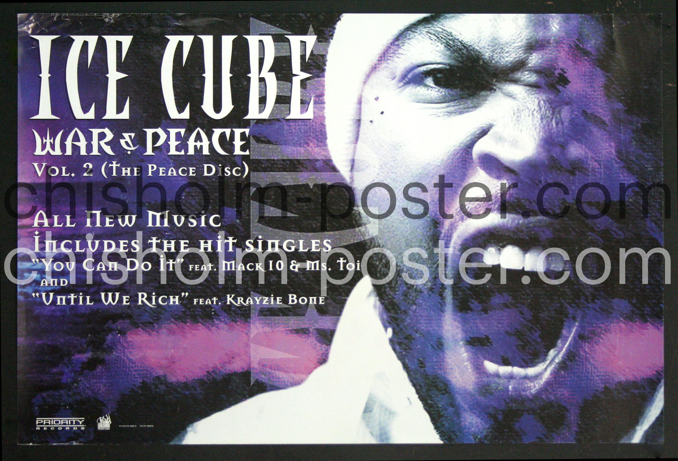 ICE CUBE WAR & PEACE Vol. 2 Vintageポスター ICE CUBE WAR & PEACE