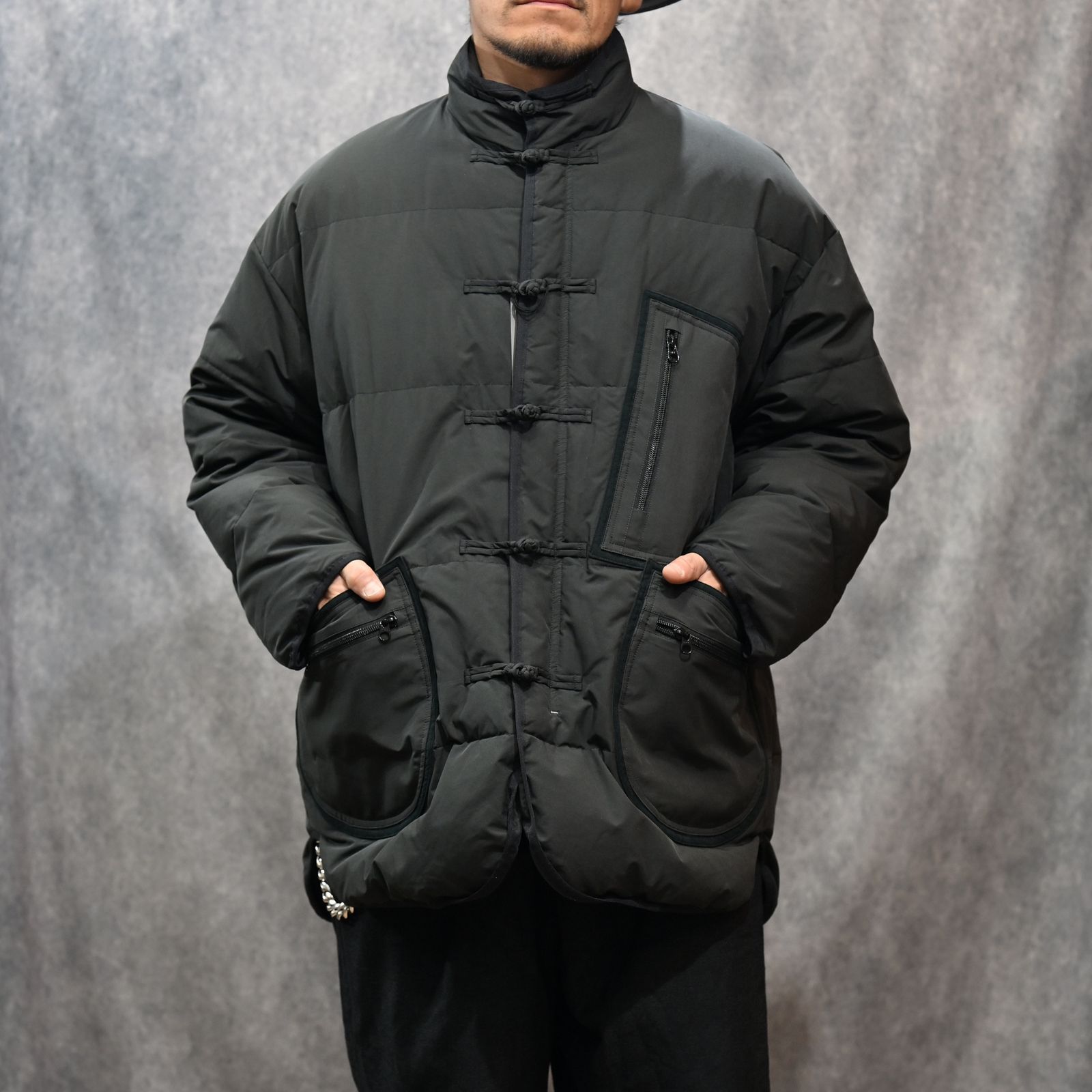Porter Classic - WEATHER CHINESE DOWN JACKET （BLACK）｜チャイナ