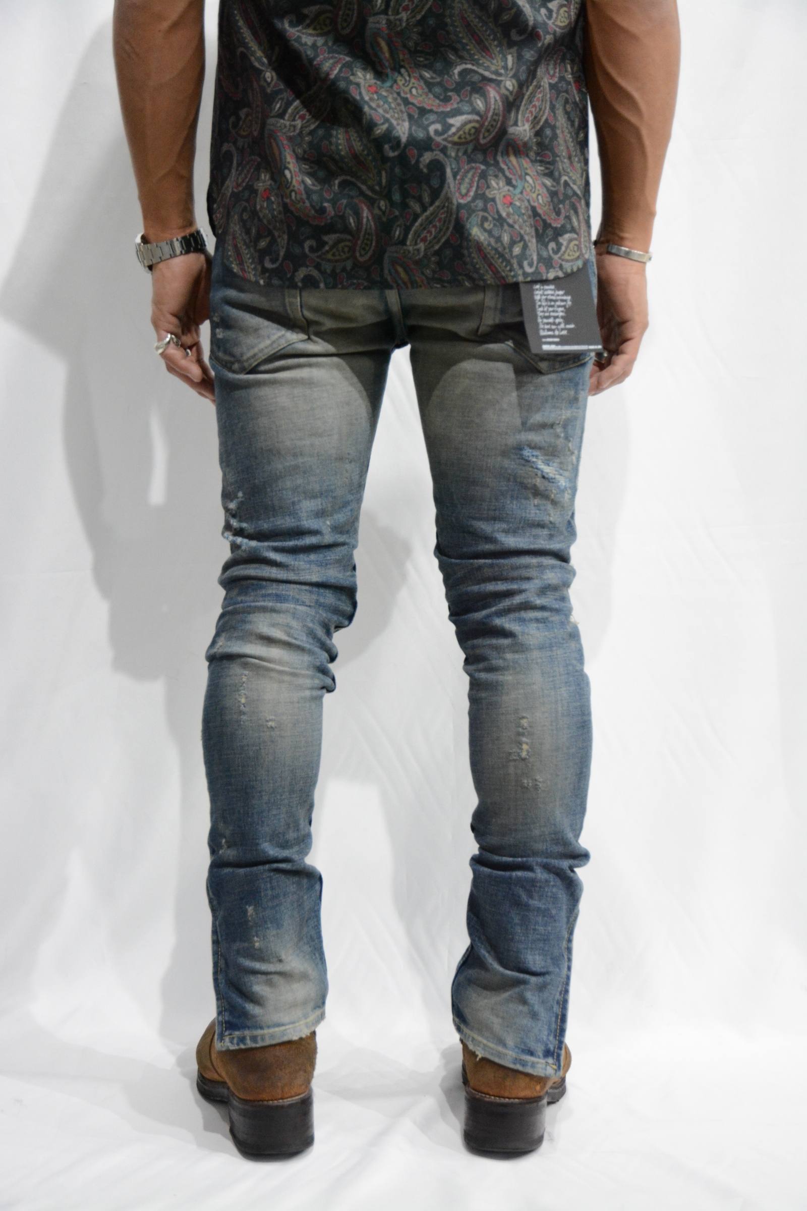 ISAMU KATAYAMA BACKLASH - クラッシュ スキニーデニム | chord online