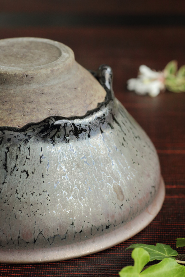 古谷宣幸 油滴天目茶盌 穴窯焼成 作家もの抹茶茶碗 茶の湯 茶道 茶陶