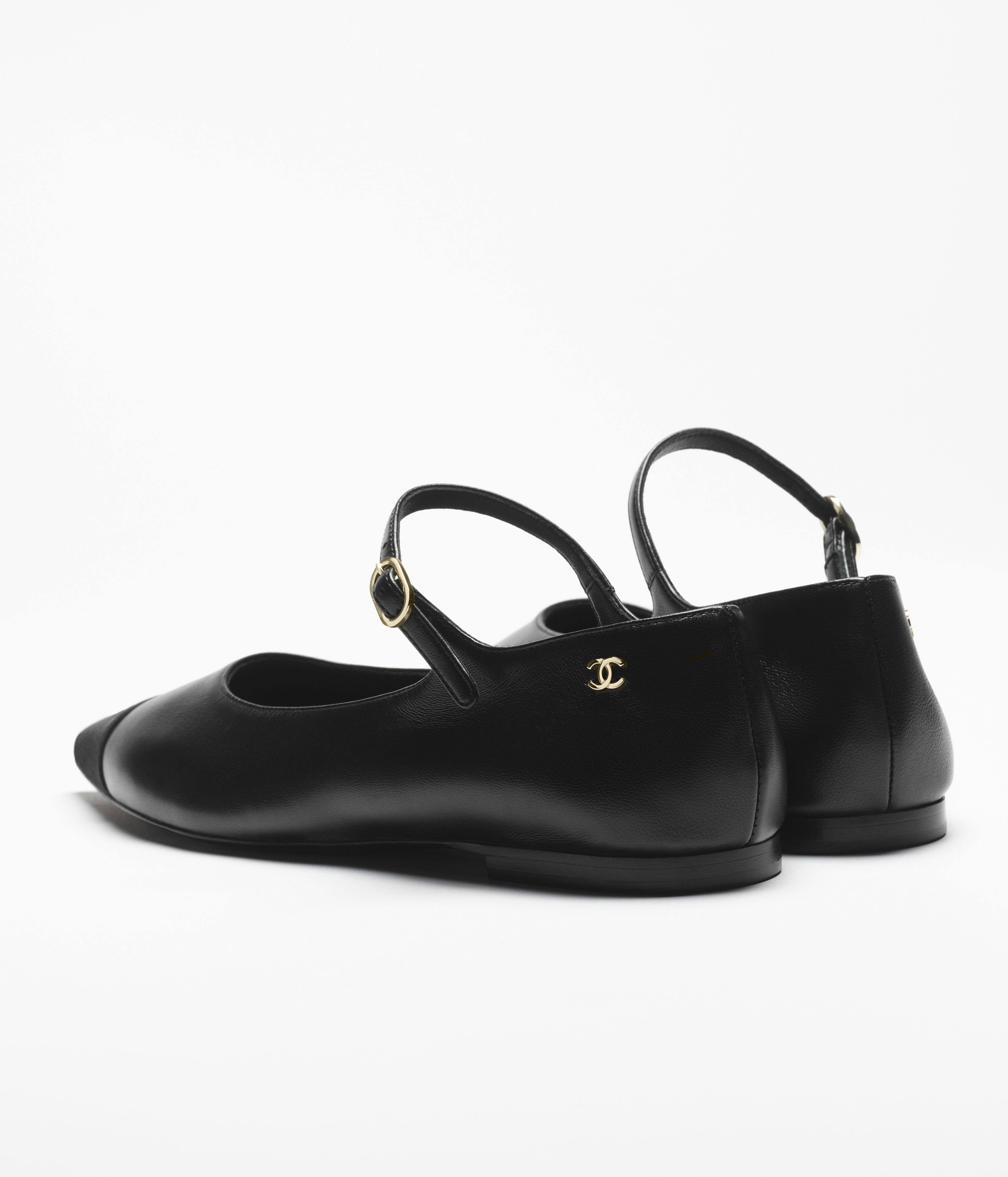 メリージェーン - ラムスキン & グログラン、ブラック — ファッション