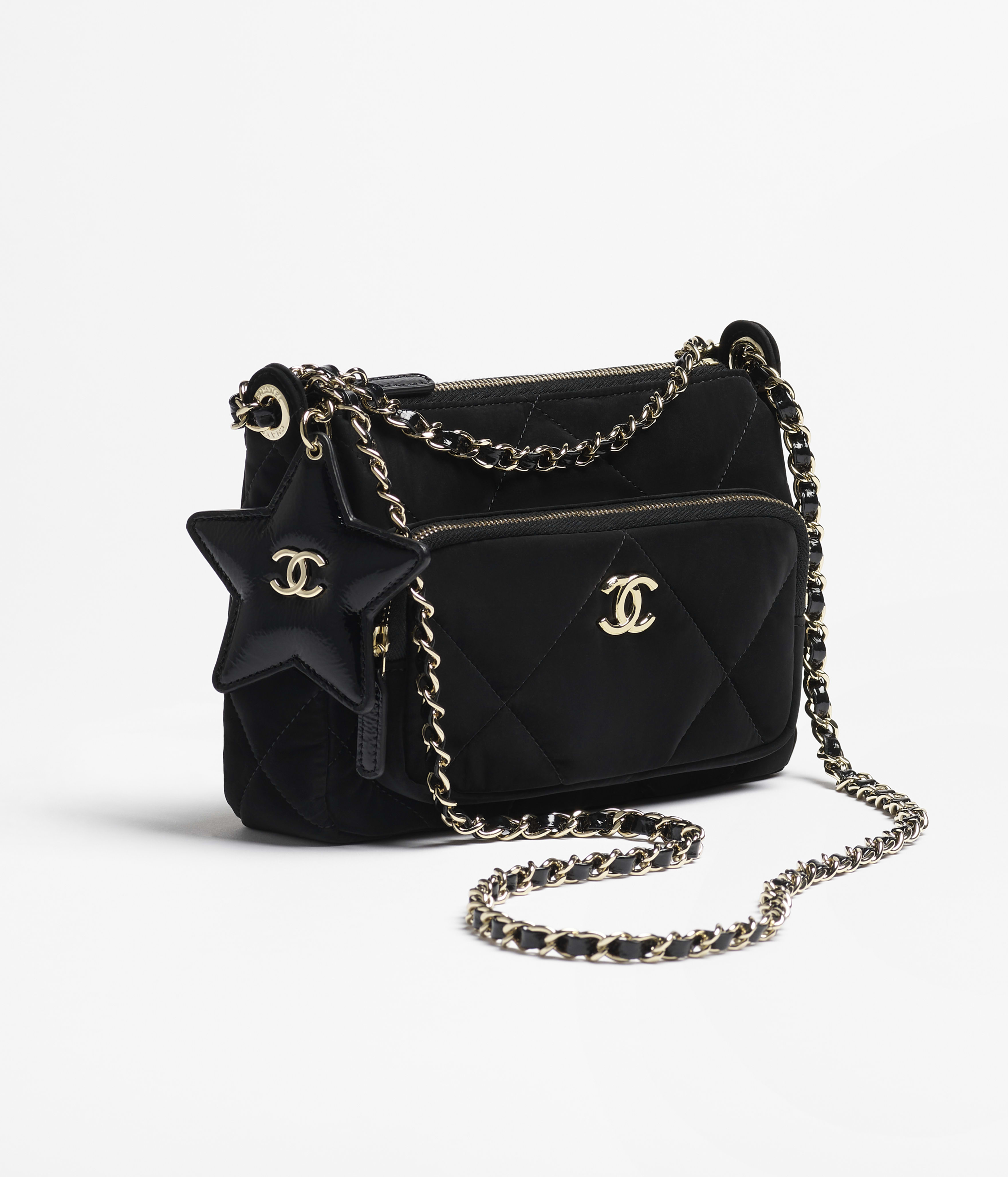 チェーン クラッチ バッグ - ベルベット エフェクト ナイロン