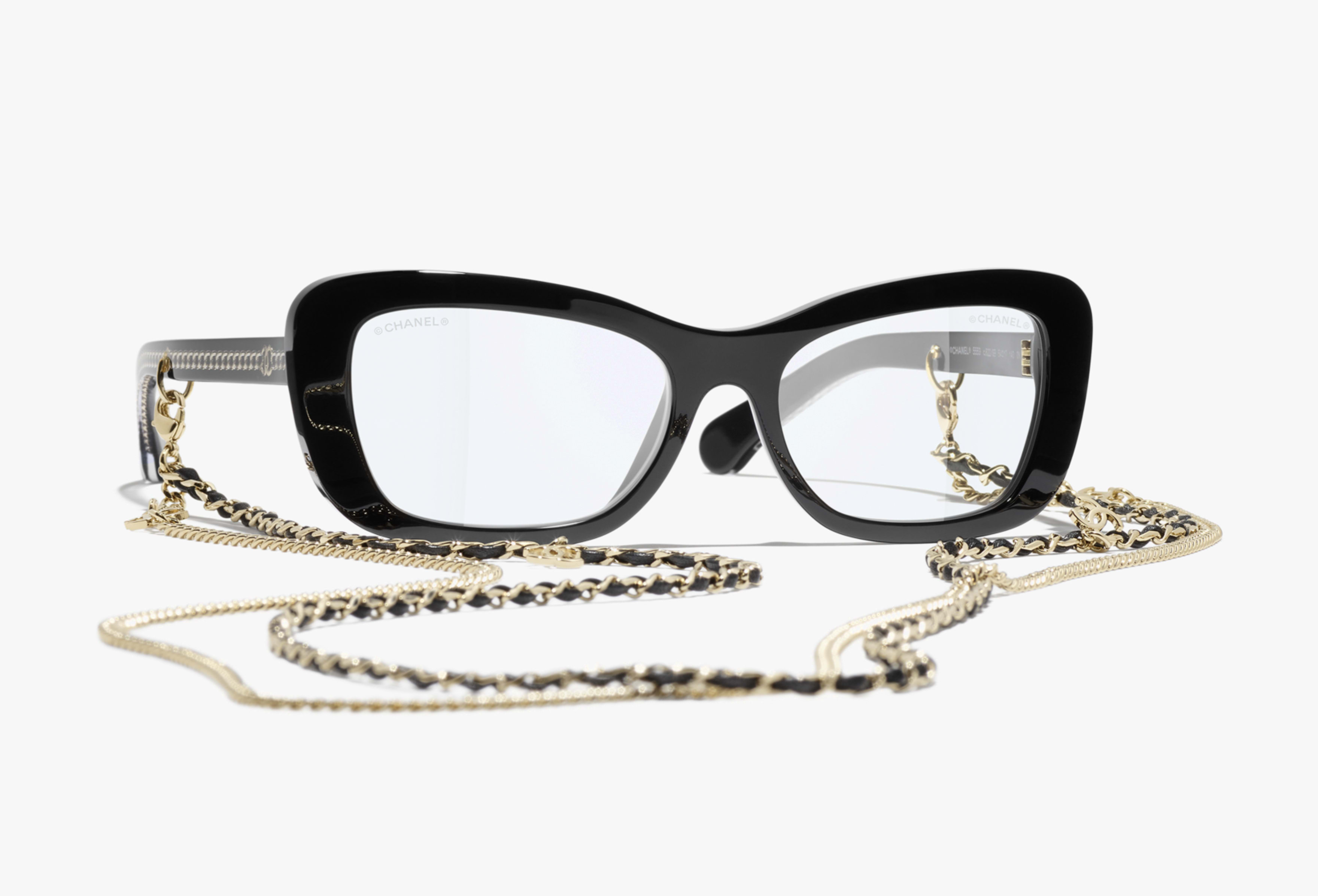 CHANEL Eyewear: レクタングル シェイプ ブルーライトカット グラス