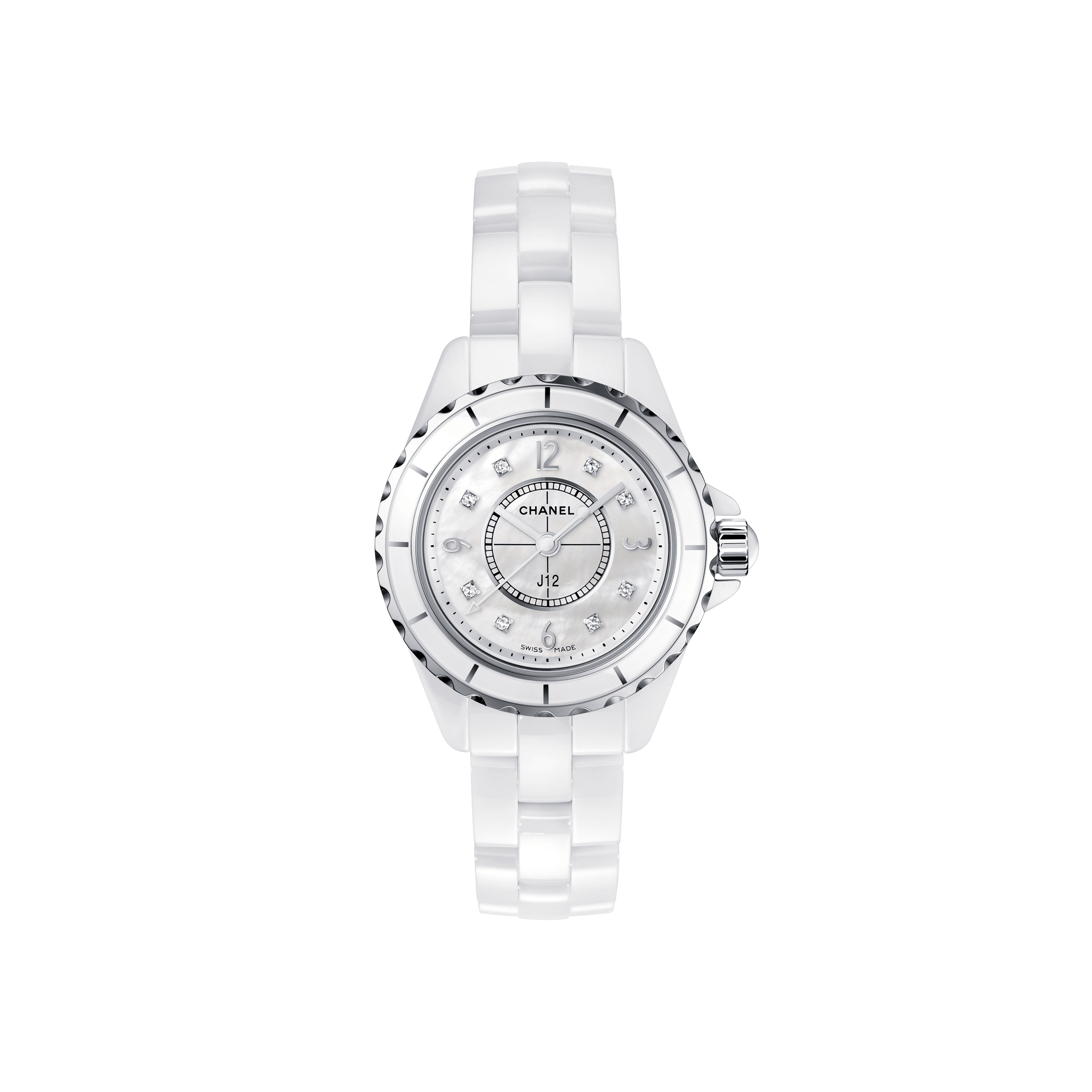 J12 Watch, 29 mm - White ceramic & Steel - H2570 | CHANEL