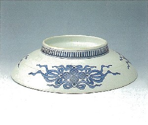 骨董 アンティーク 古伊万里 染付秋草波濤文様 七寸皿 丸皿 秋草図