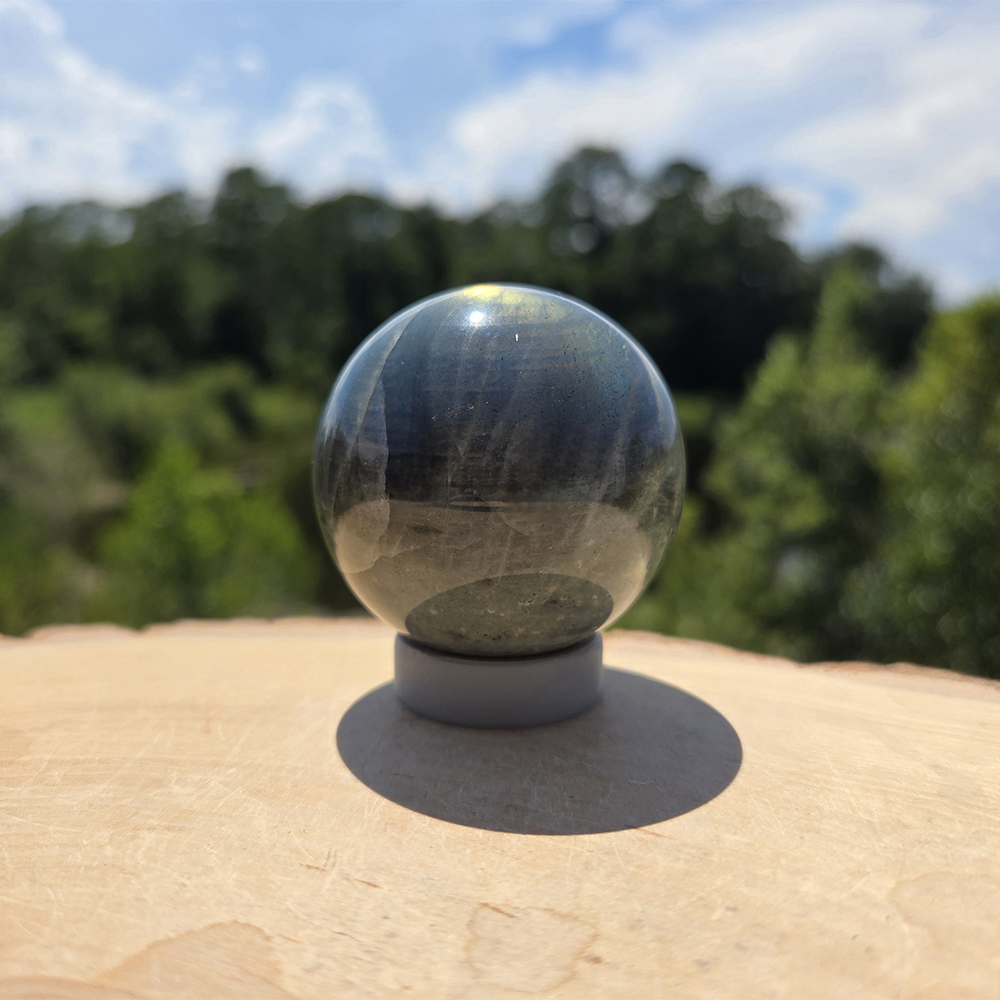 Sunset Labradorite Sphere (47mm) - Crystal Vaults