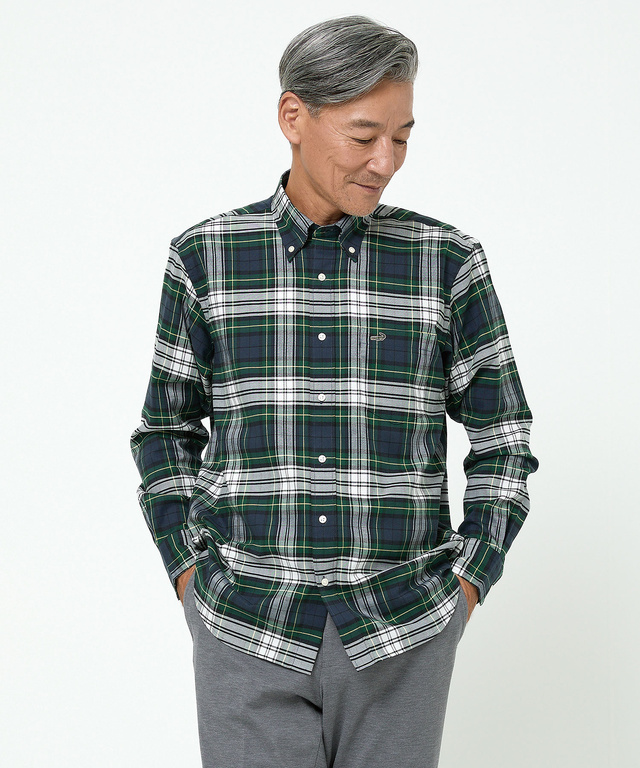 メンズ ノンアイロン チェック柄 シャツ【シワになりにくい】通販