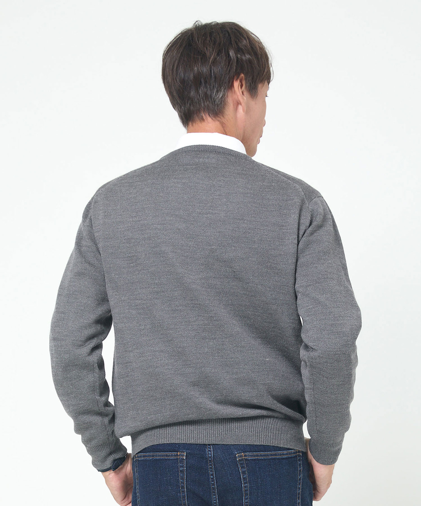 メンズ 10ゲージVネックセーター【洗濯機洗いOK】通販 [1603-06581