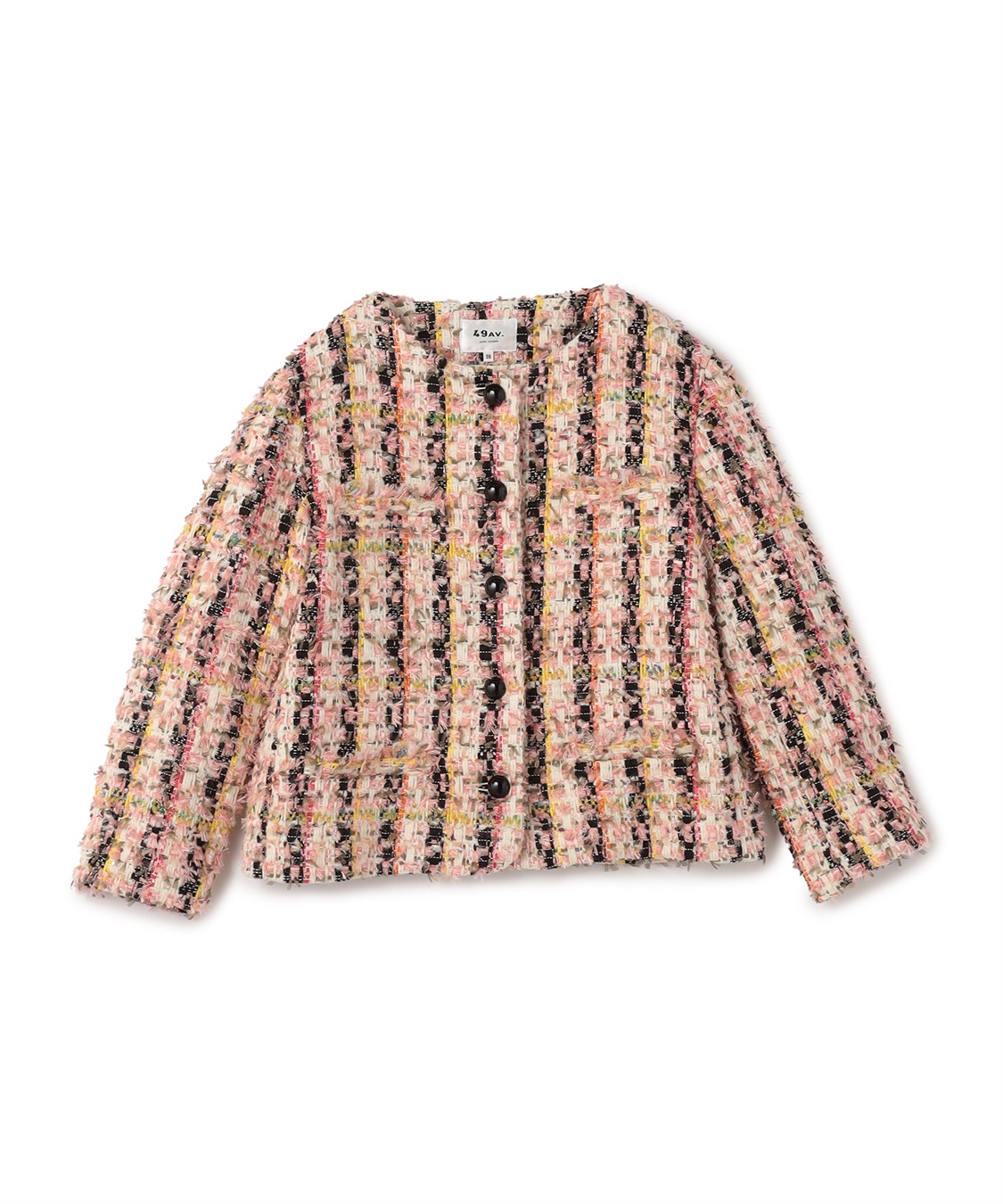 カラーツイードノーカラージャケット 49AV JUNKO SHIMADA｜クロス