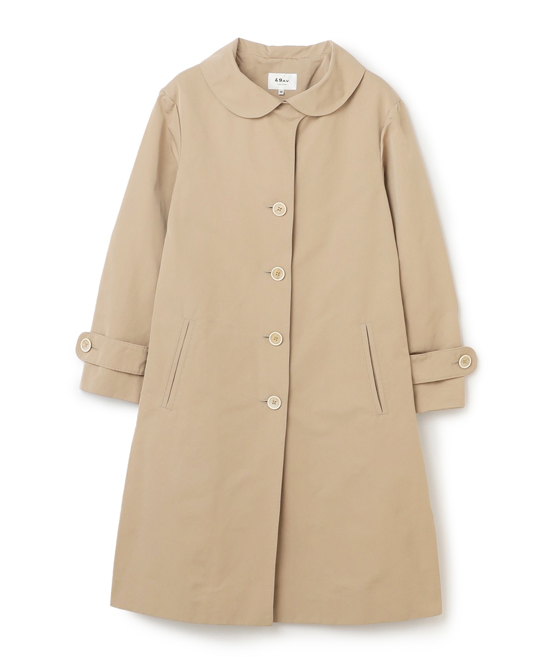 丸衿グログランステンカラーコート 49AV JUNKO SHIMADA｜クロスプラス