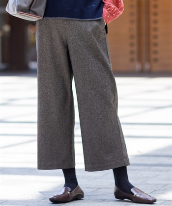 裏起毛ワイドパンツ58cm丈 DECOY｜クロスプラス公式通販サイト