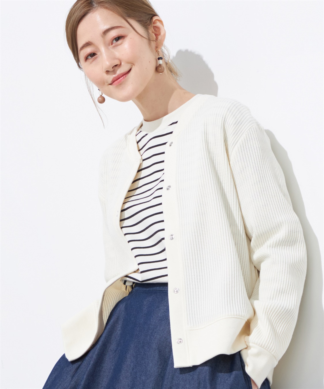 スナップボタンカーディガン Petit Honfleur｜クロスプラス公式通販サイト