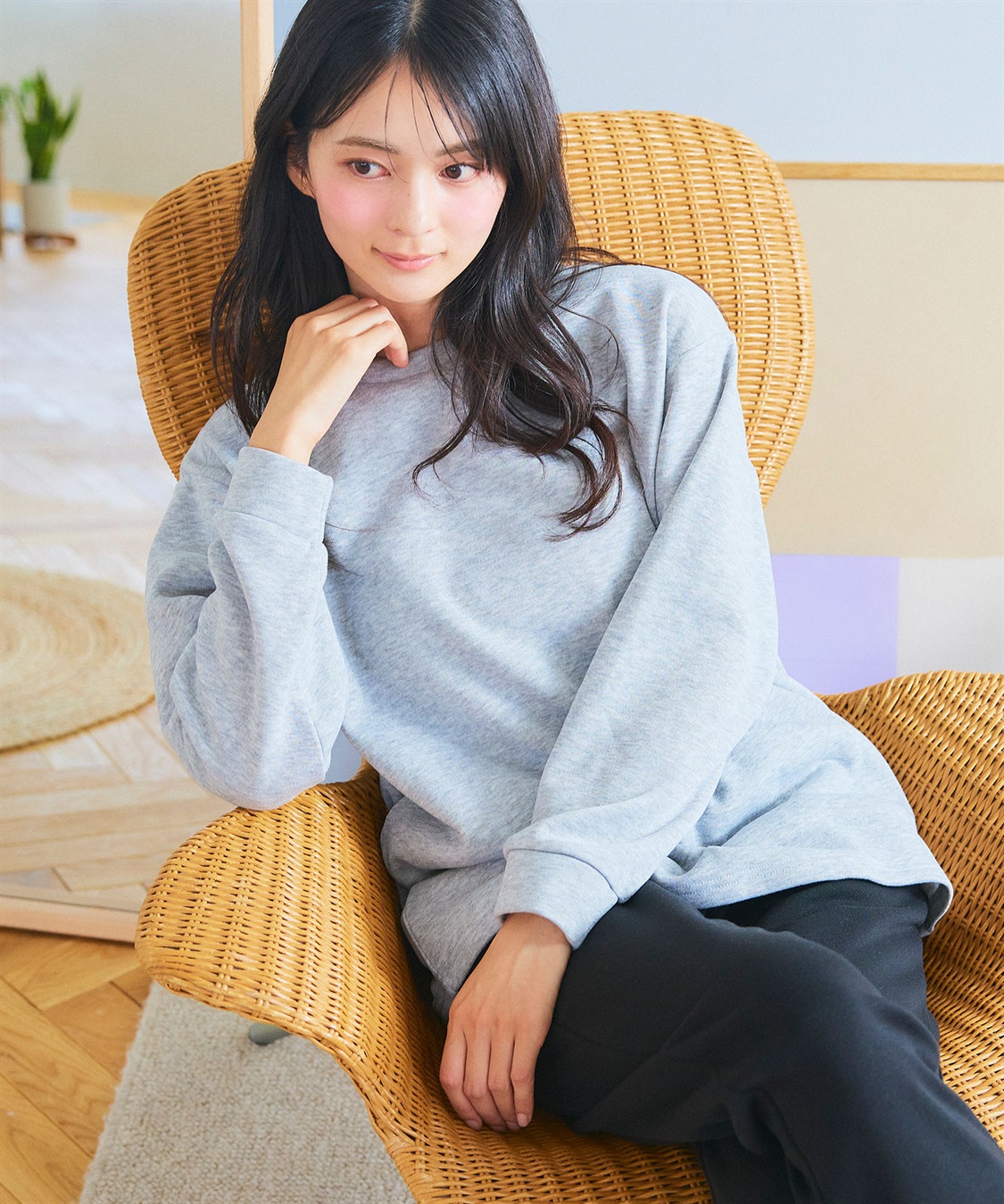 LAFUKU/ラフク】裏起毛スウェットルームウェアSET◇新色追加◇（上下