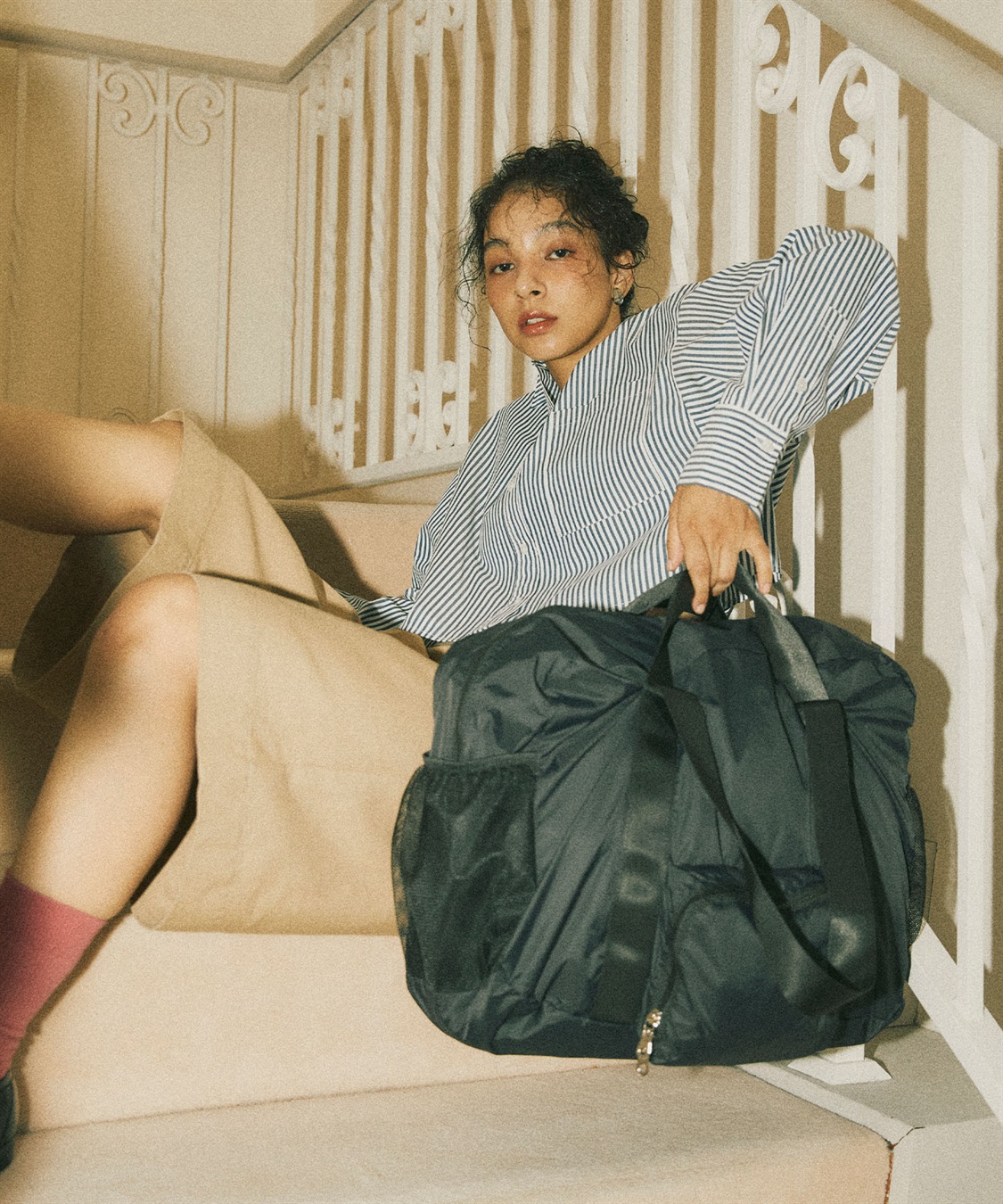 SA ①半月型ショルダーバッグ②ボストンバッグ ハンドメイド SA ①半月