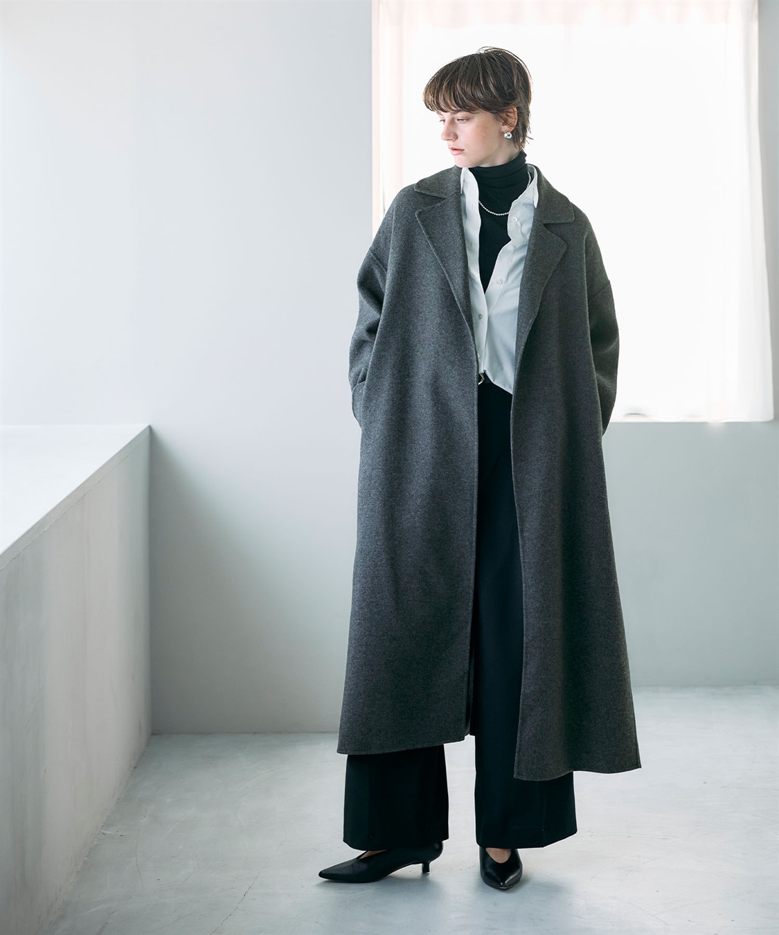 ウールメルトンロングリバーコート N.O.R.C｜クロスプラス公式通販サイト