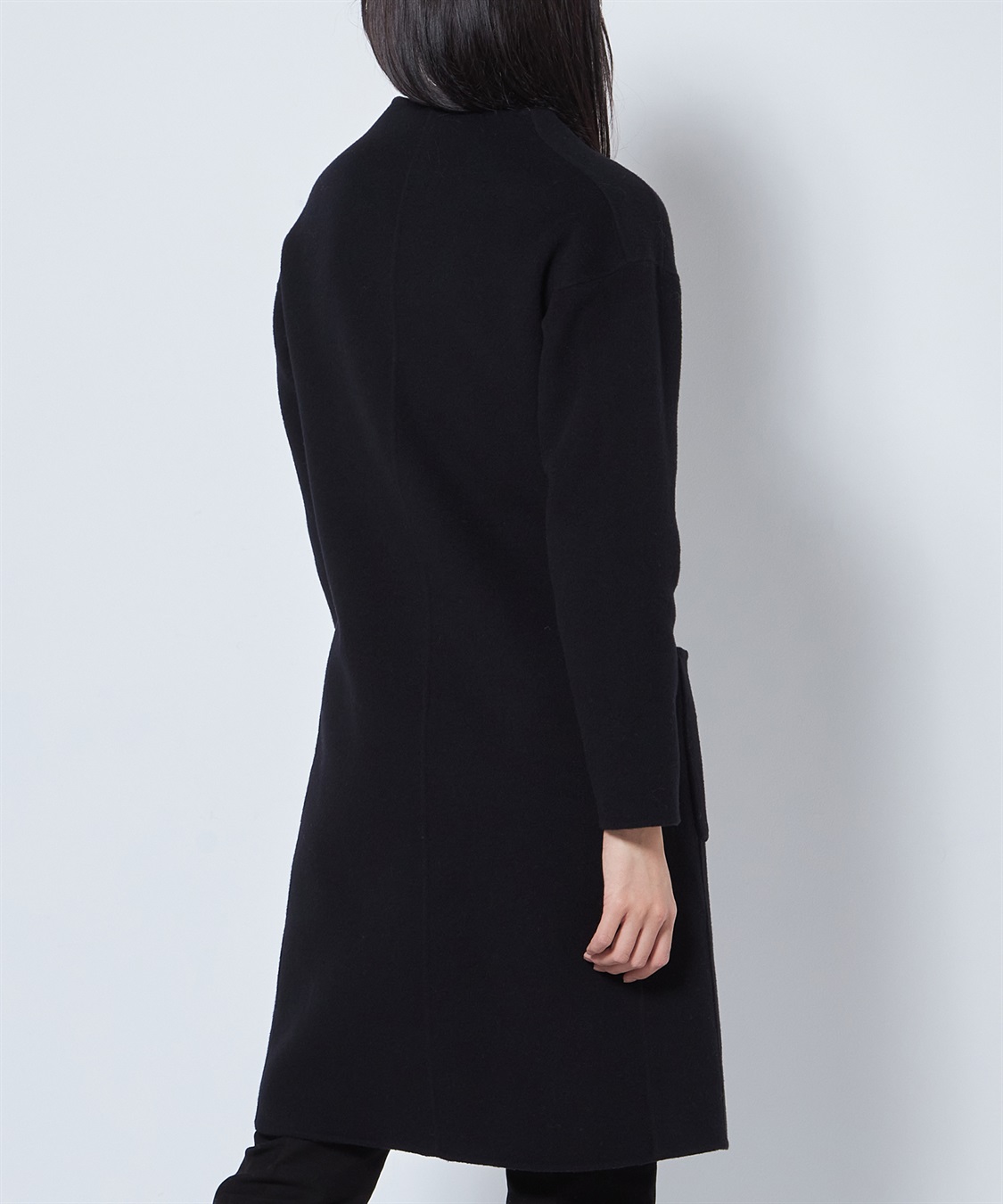 リバー仕立てシングルノーカラーコート 49AV JUNKO SHIMADA｜クロス