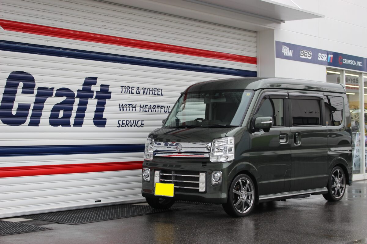 DA17W】エブリイワゴンをTEIN 車高調で腰高感を解消してマッシブな