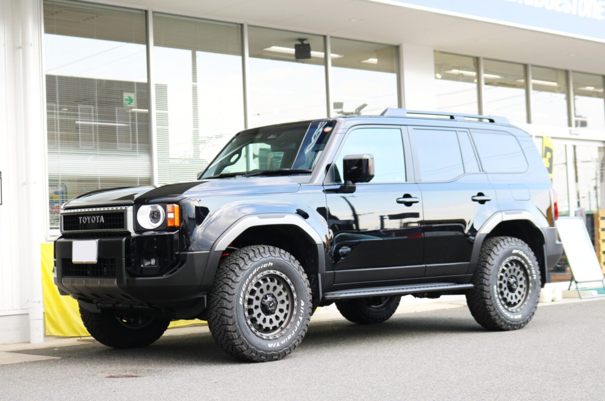 ランクル250をタナベのリフトアップスプリング、UP210でリフトアップ