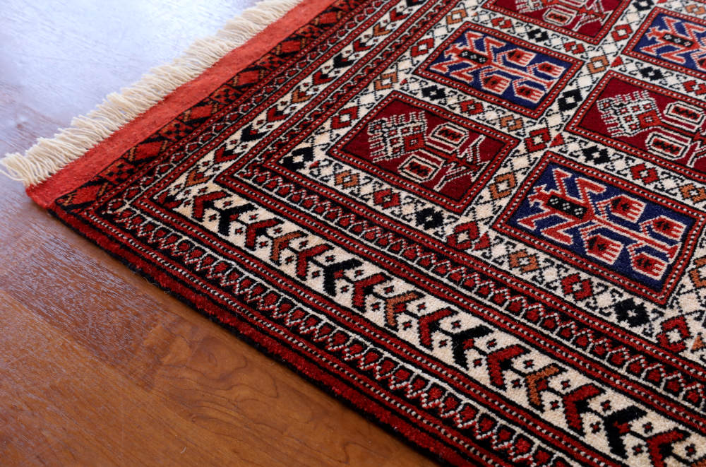 rubi _p】ペルシャ絨毯 トルクメン ラグ イラン 手織り（2） rubi _p