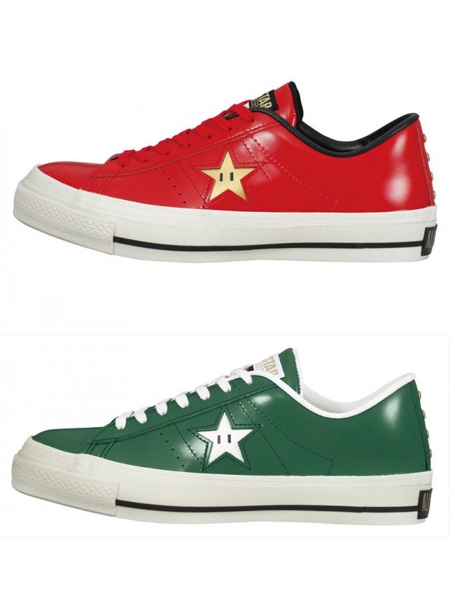 コンバースとマリオブラザーズのコラボスニーカー！8ビットのマリオと