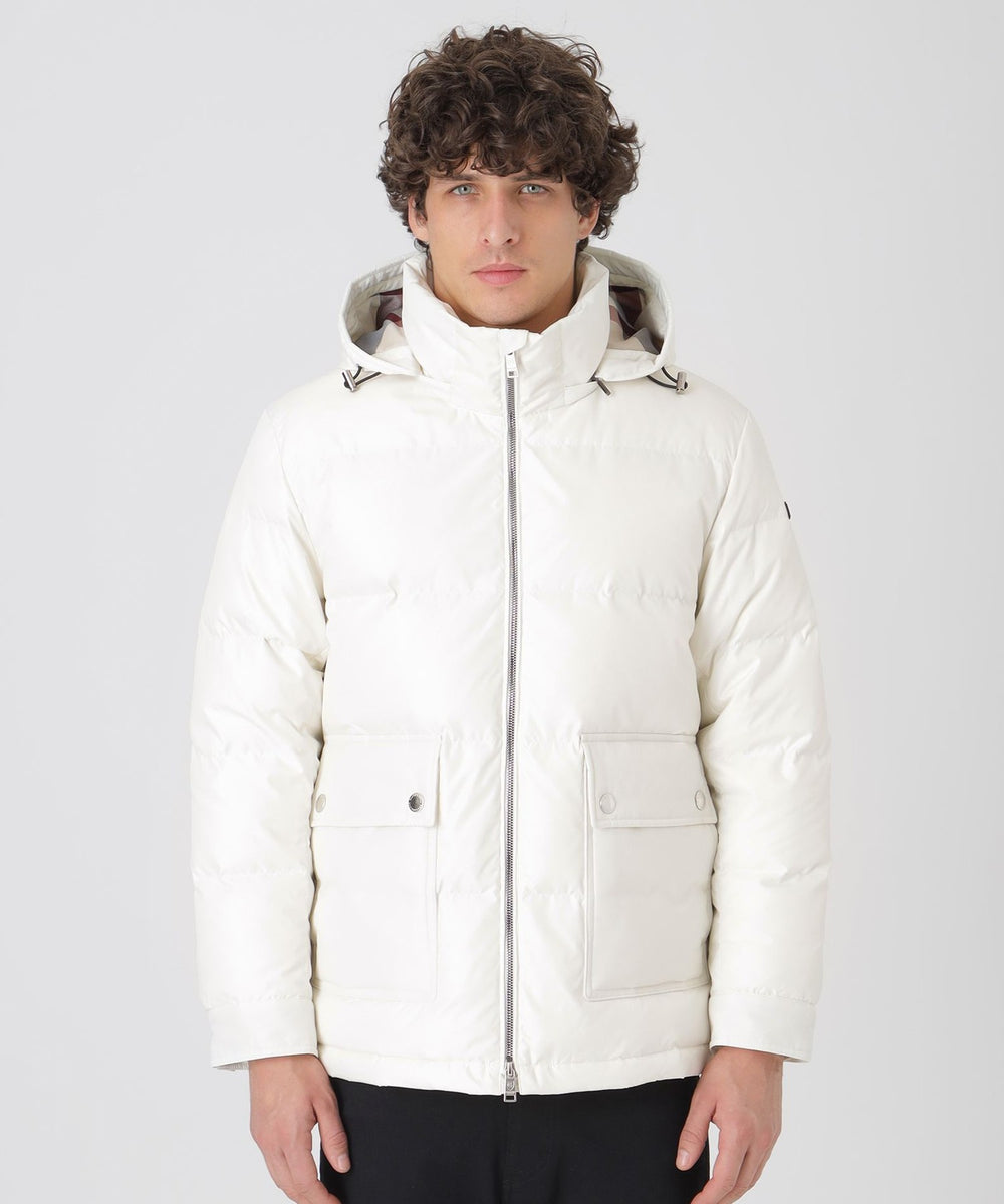 クレストブリッジチェックコンビショートダウン（ブルゾン）｜BLACK