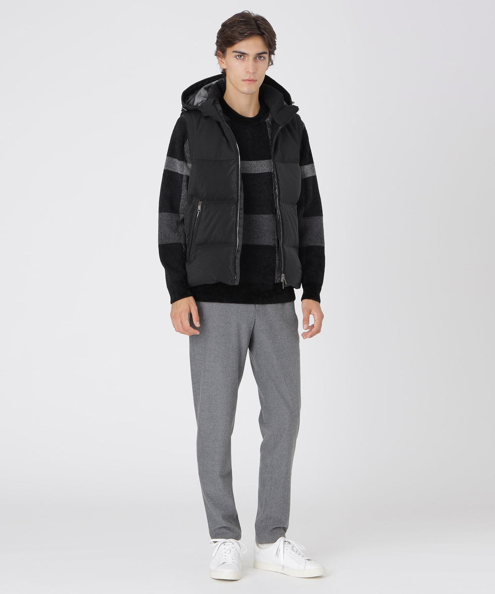 ファブリックコンビダウンベスト（ブルゾン）｜BLACK LABEL