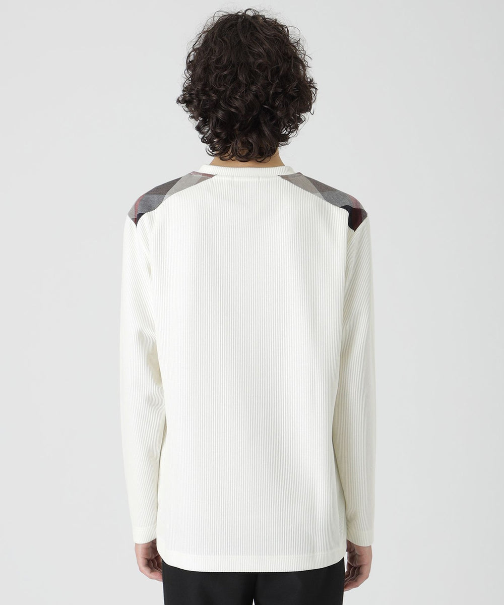 ショルダーチェックニットソー（カットソー）｜BLACK LABEL