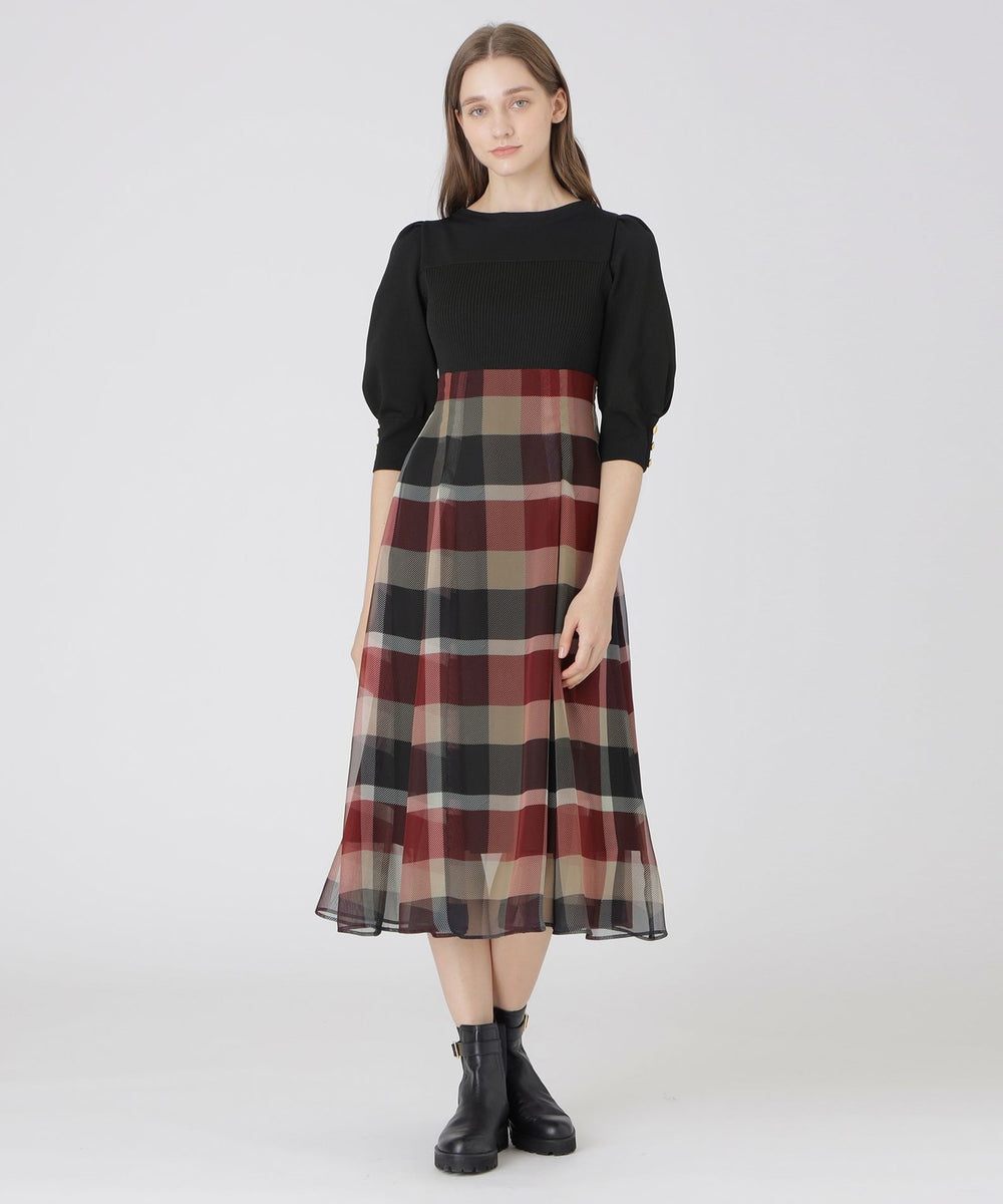 シフォンコンビドレス（ドレス）｜BLUE LABEL CRESTBRIDGE(ブルー