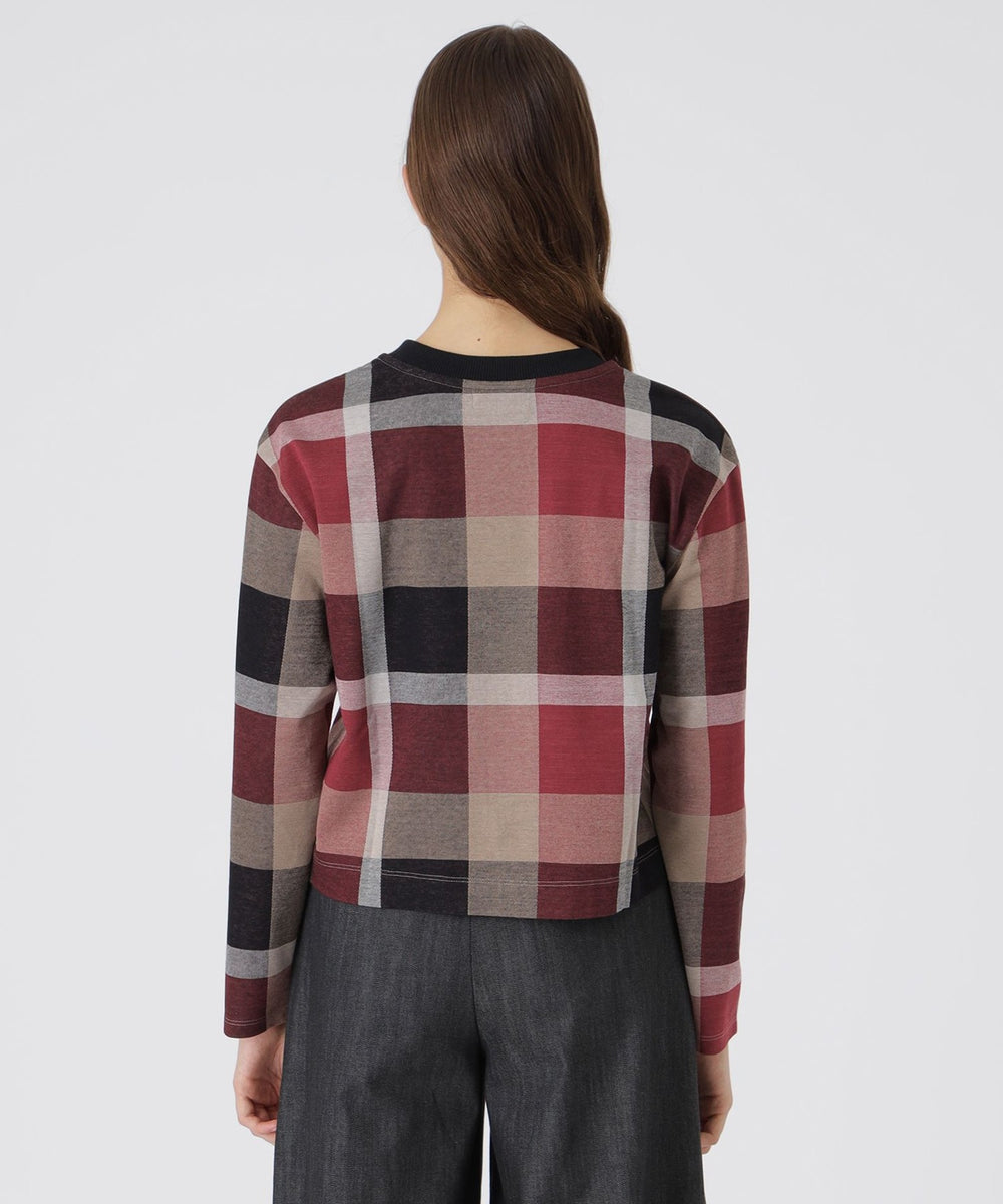 クレストブリッジチェックジャカードジャージープルオーバー
