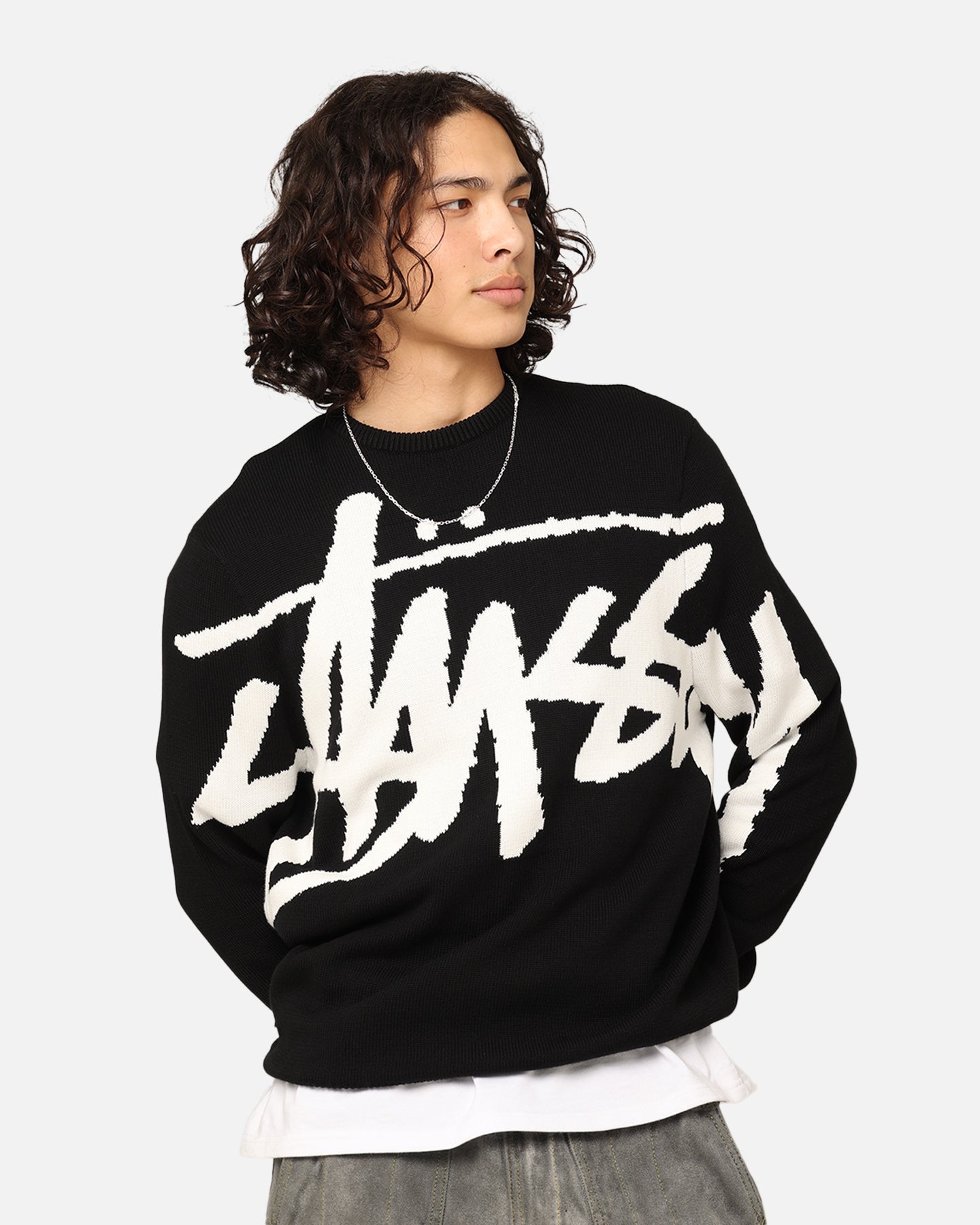 Stüssy Stock Sweater Black | Culture Kings