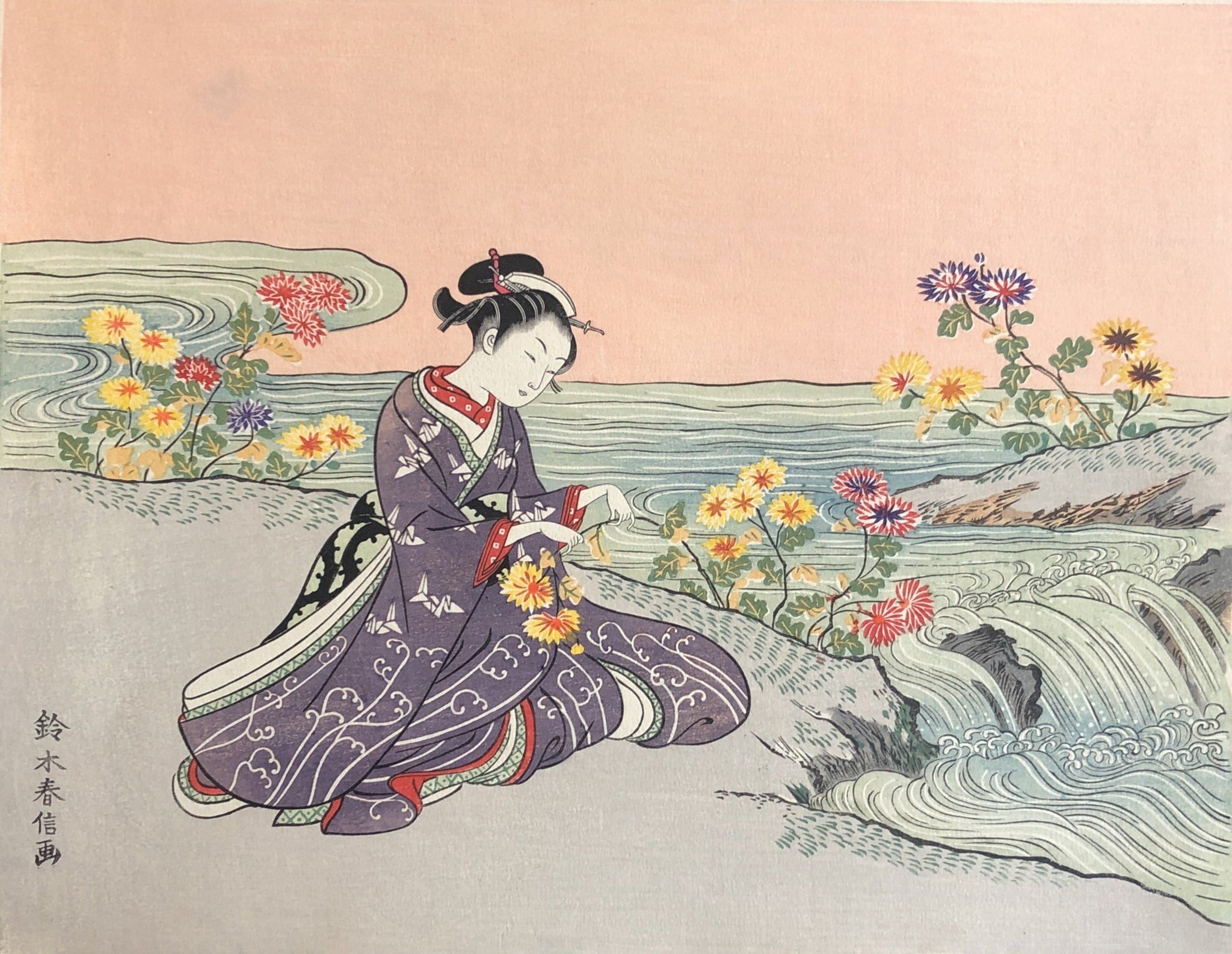 鈴木春信 復刻 美人画 Suzuki Harunobu Ukiyoe Japanese woodblock