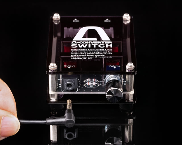 A-コンバータースイッチ 【4ch】 イヤホンジャックの抜き差しだけで音