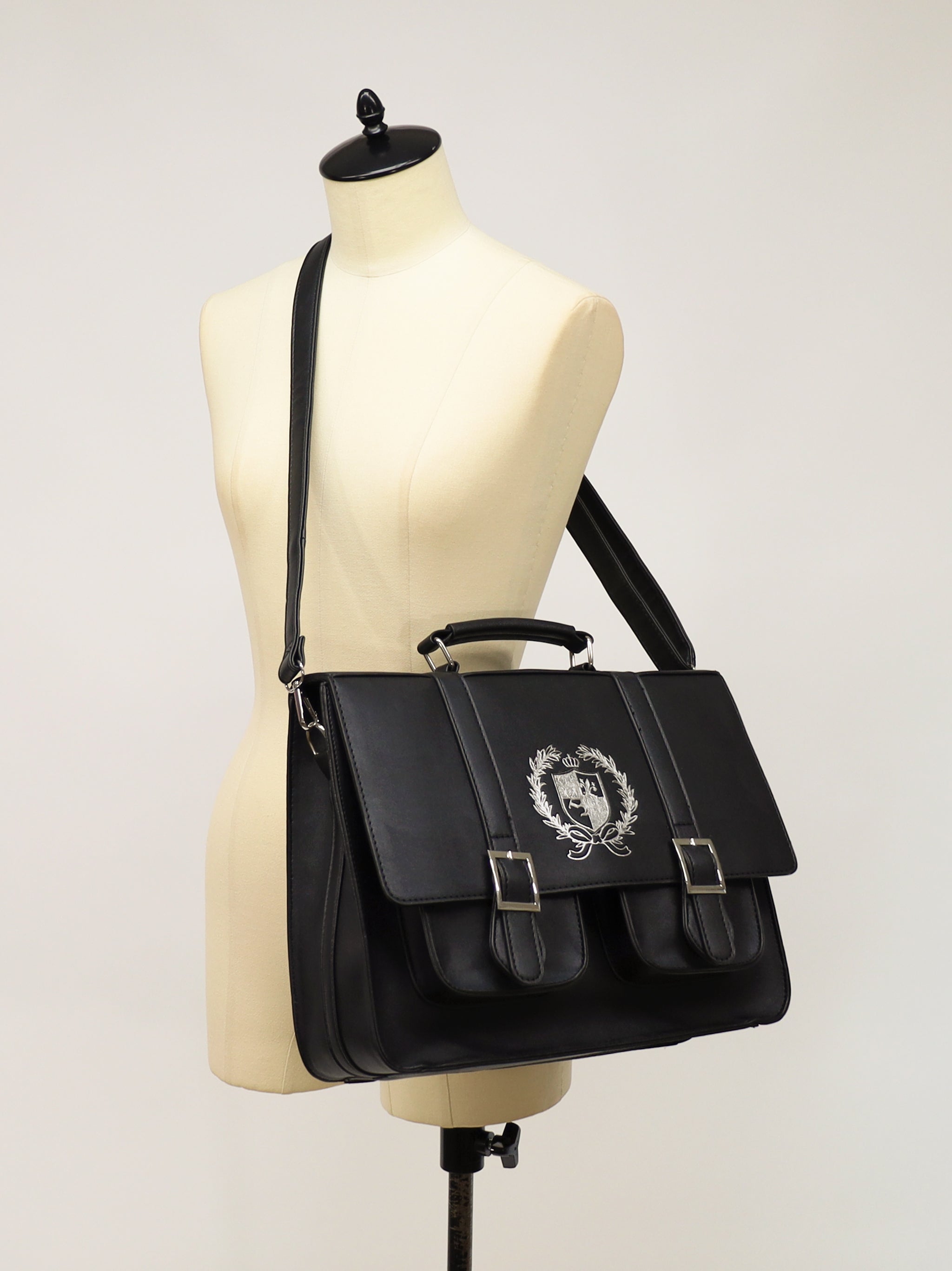 エンブレム入りダブルポケットサッチェルバッグ – Amavel（アマベル