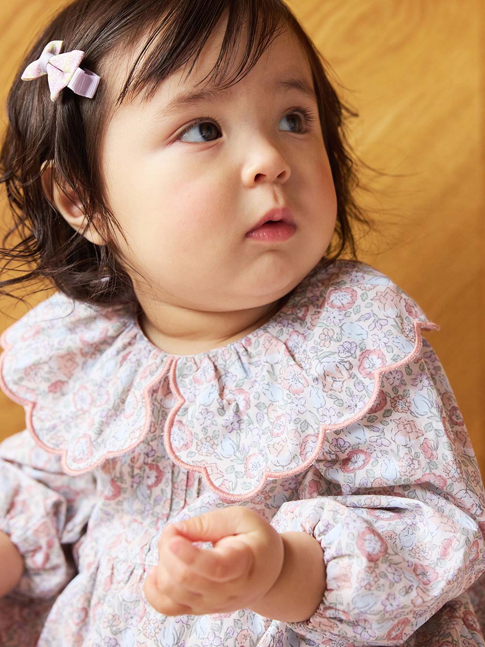 cotocotto】スカラップ襟花柄ロンパース | ロンパース・カバーオール