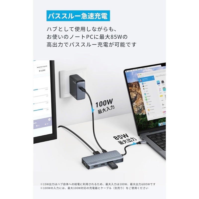 Anker USB-C ハブ (8-in-1, Triple Display) | USBハブの製品情報