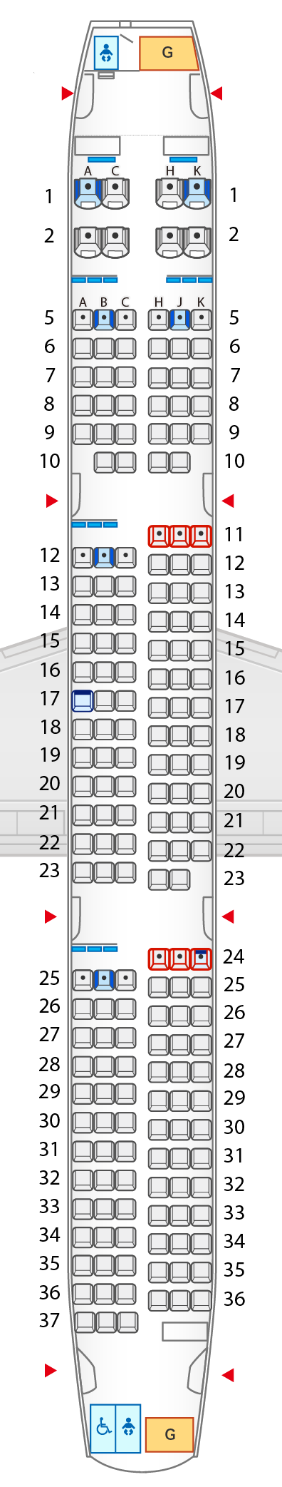 エアバス A321|機種・シートマップ（座席）|国内線|ANA