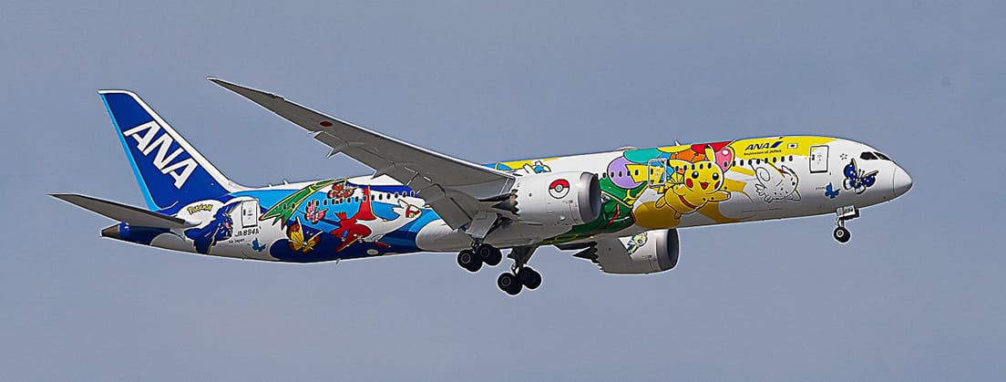 ANA 全日空 787-9 ポケモン ピカチュウジェット AV スタンドt付き ANA