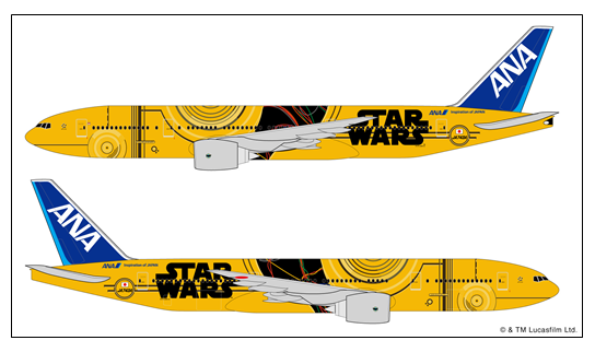ANA 『STAR WARS™プロジェクト』 『C-3PO™ ANA JET』（国内線機）の