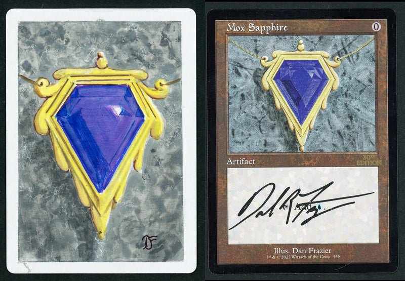 Mox Sapphire mtg プレイマット サインド Dan Frezier Mox Sapphire