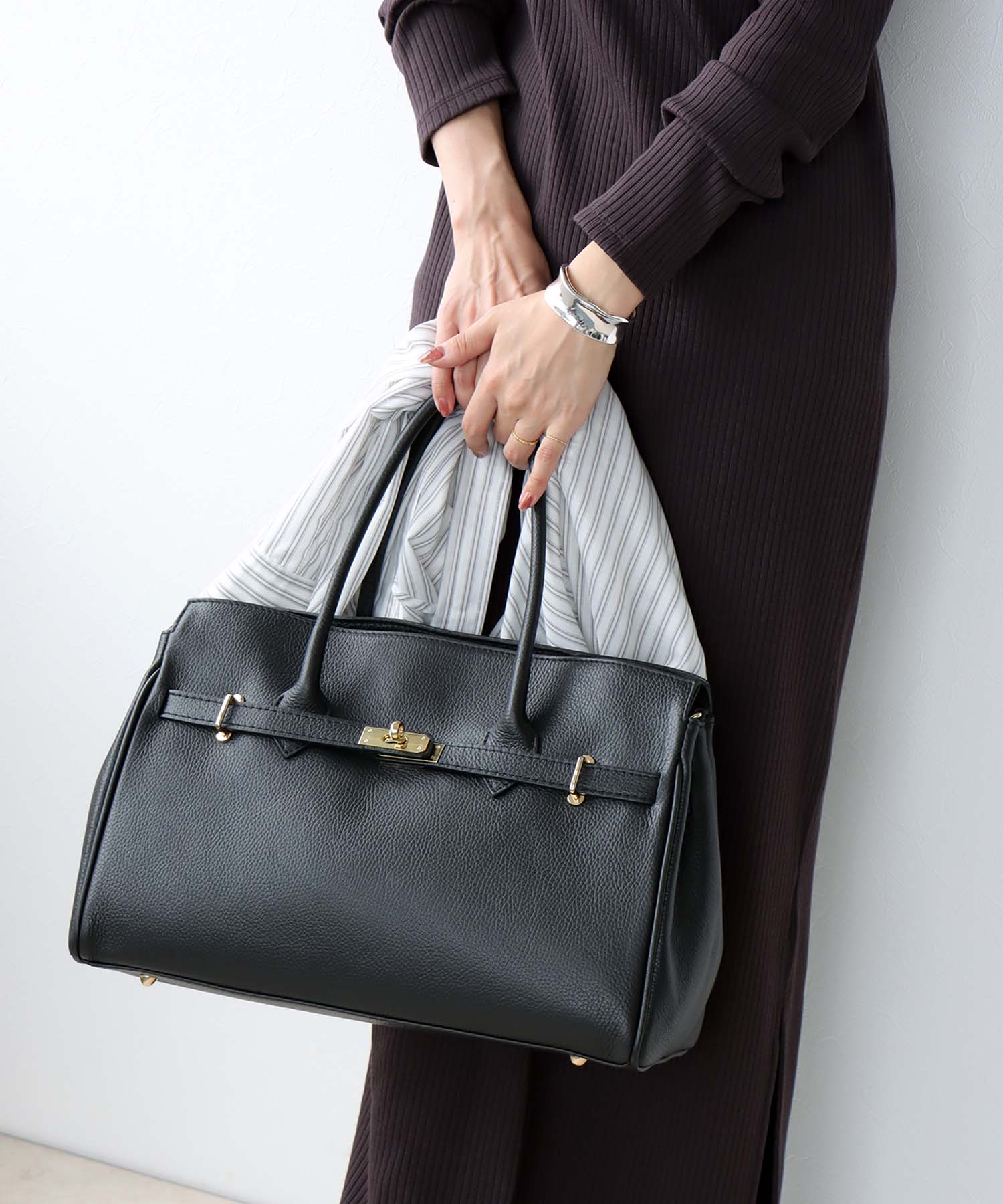 2wayレザートートバッグ【AULENTTI/オウレンティ】 | AND ON JIONE