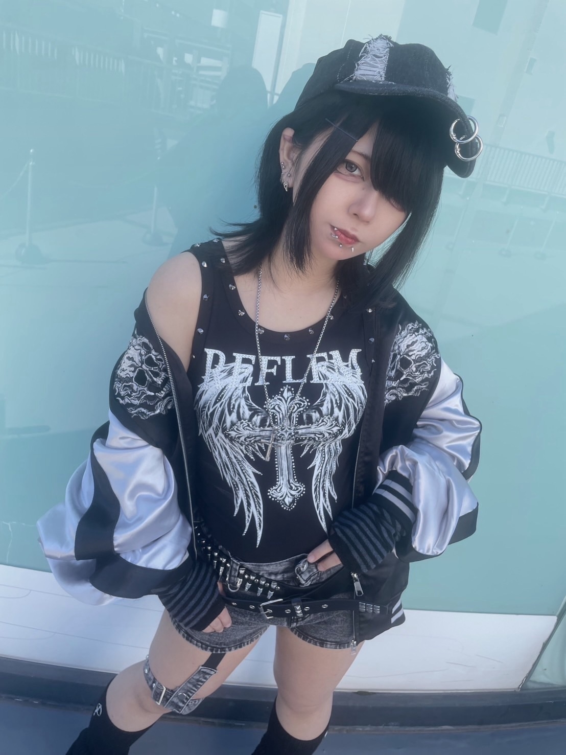 REFLEM【レフレム】スカル刺繍闇艶スカジャン/全2色