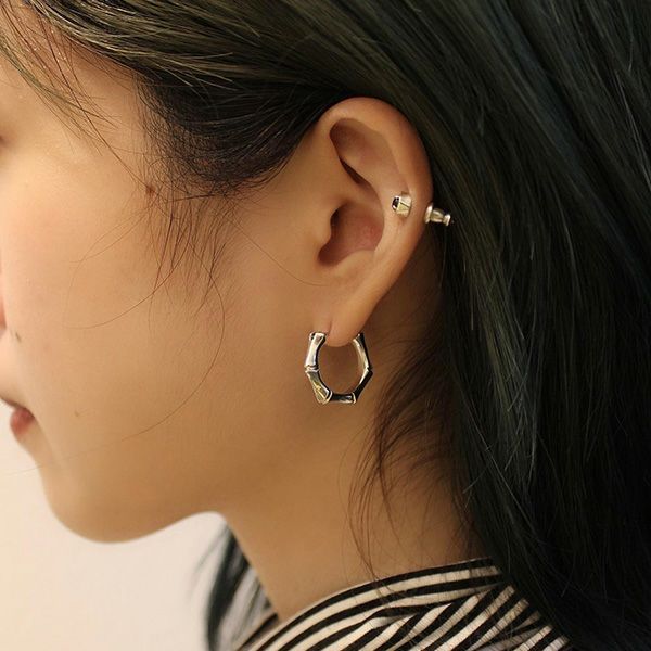 GARNI - 【残り一点】Crockery Bamboo Pierce(SILVER) | ACRMTSM