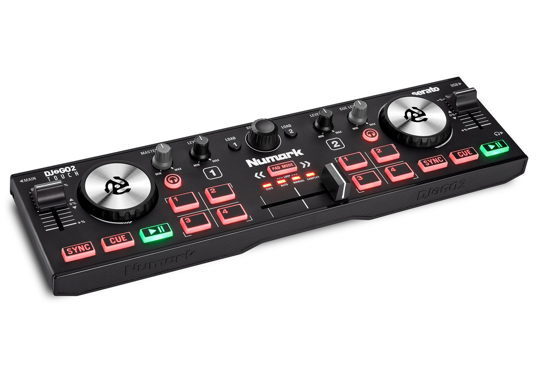 Numark DJ 2 Go 2 Touch Pocket DJ Controller with Capacitive Touch