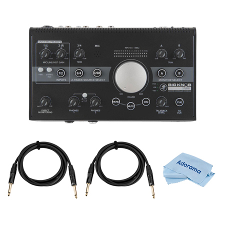 Mackie Big Knob Studio + Software Bundle - Includes 2x 6' Cables
