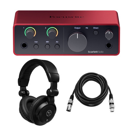 Focusrite Scarlett Solo 4th Gen USB Interface w/SW, w/Headphones