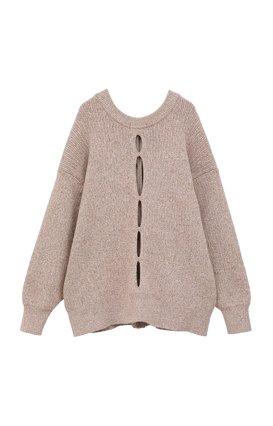 CLANE - ダブルフェイス ニットカーディガン - FACE COLOR MIX HOLE