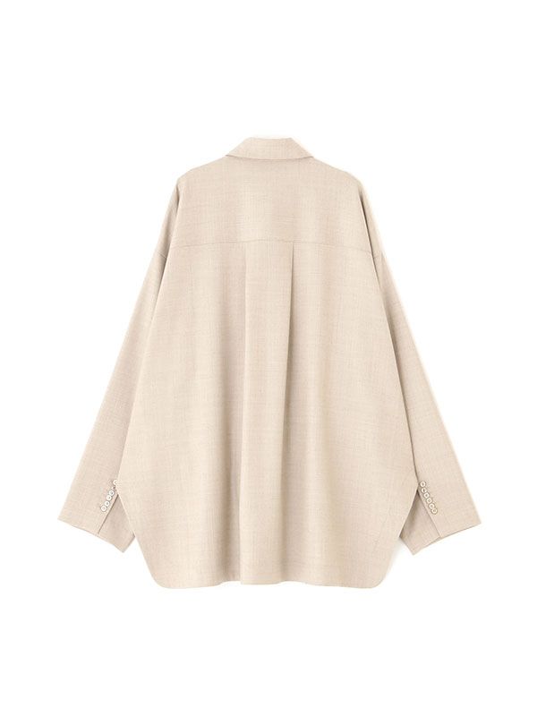 ETRE TOKYO - ハイカウントフラノオーバーサイズシャツ (GREIGE