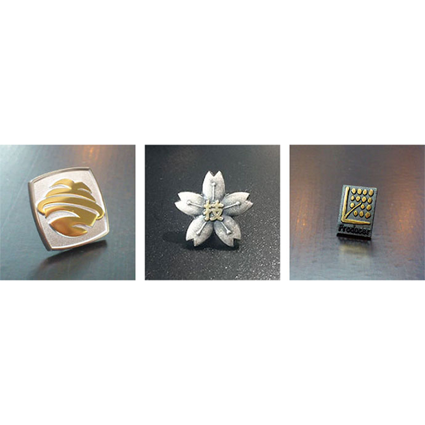 社章バッジ】金サシ加工 / 記念品・ノベルティ・トロフィなどイベント