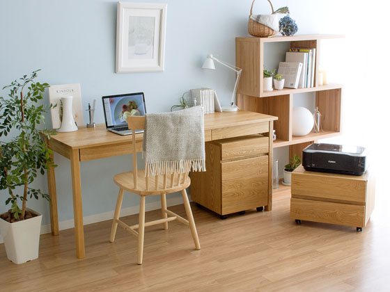 タモ無垢材デスク LIBRE〔リーブル〕 155cm幅 | 家具・インテリア通販